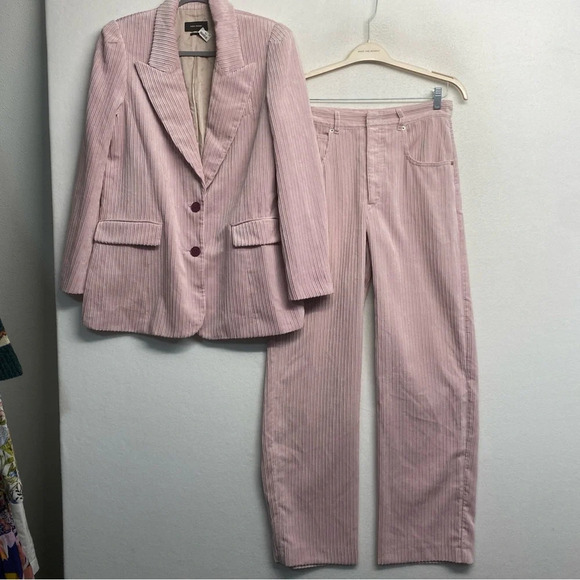 Isabel Marant SUIT SET Pink Corduroy 38 Milorsy Pant Malyake Jacket Blazer NWT - Picture 8 of 16